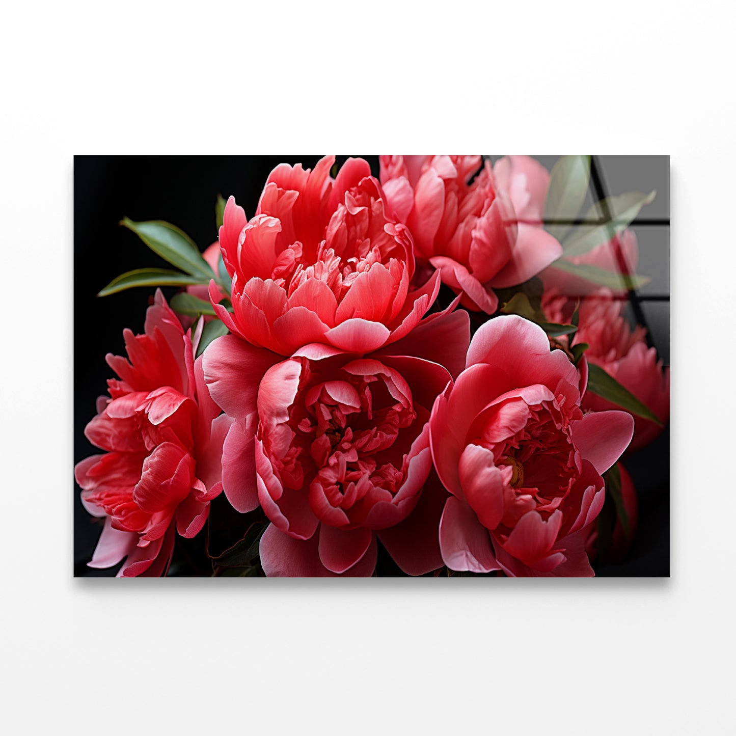 Group of Garden Roses with Leaves Acrylic Glass Print Tempered Glass Wall Art 100% Made in Australia Ready to Hang - Bella Home Decor