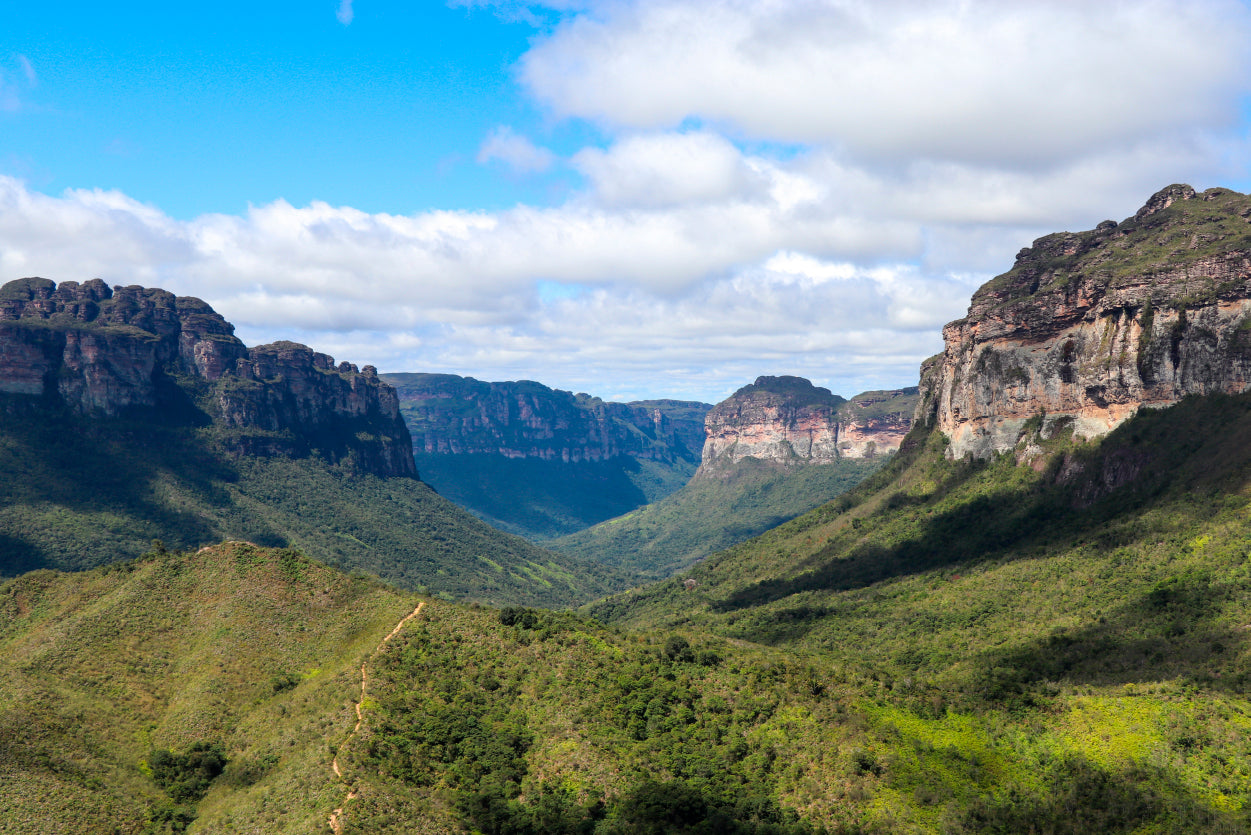 A Scenic View of a Valley with Mountains in Brazil Home Decor Premium Quality Poster Print Choose Your Sizes - Bella Home Decor