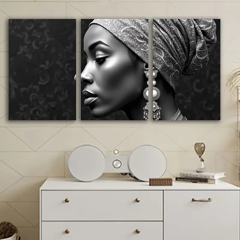 3pcs Black and White Artistic Modern Wall Art Set Canvas Framed 50x70cm - High Quality Print 100% Australian Made Wall Canvas Ready to Hang - Bella Home Decor