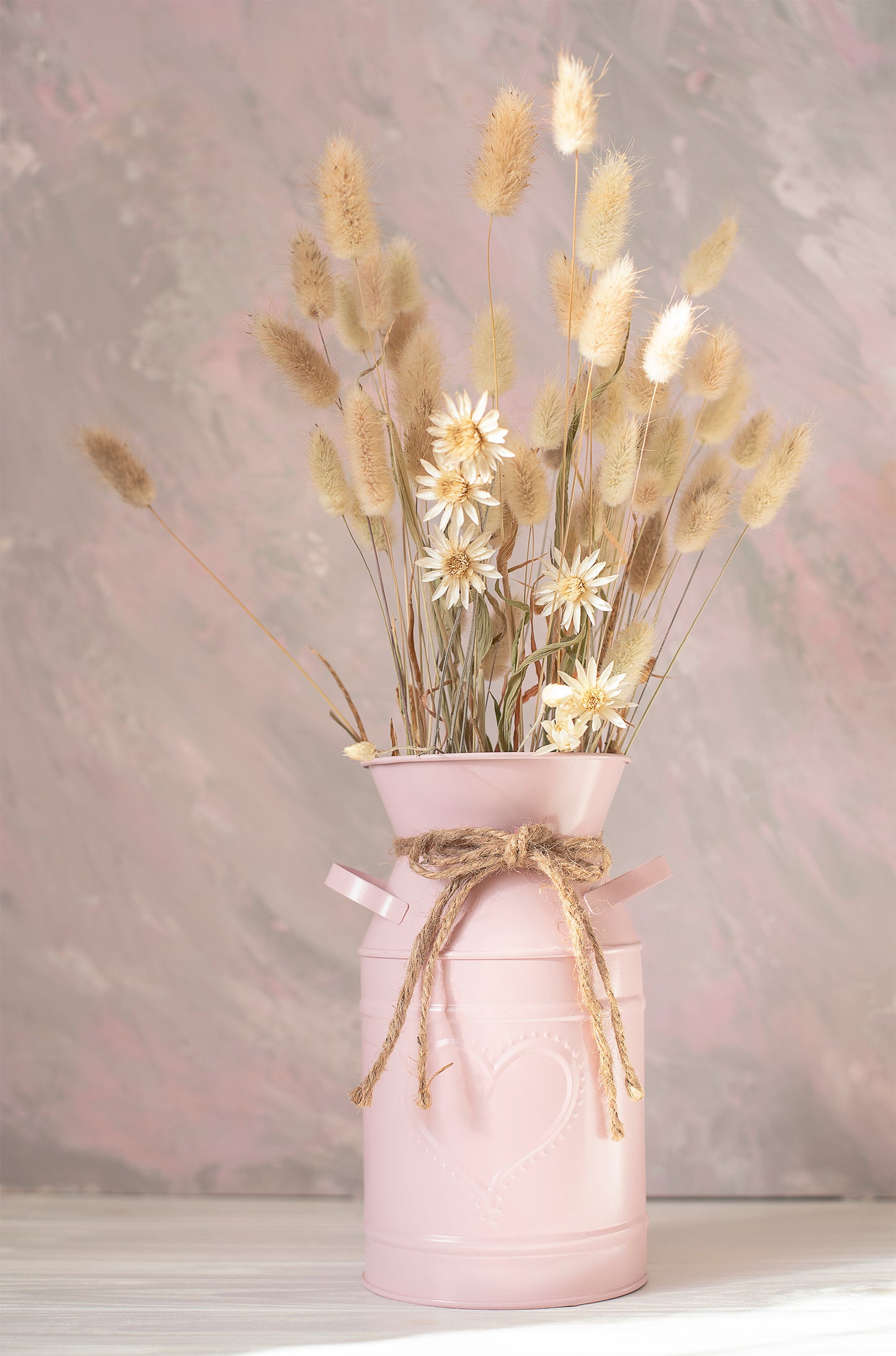 Cozy Dried Bunny Tail Grass Vase 60x90cm Metal Print Ready to Hang
