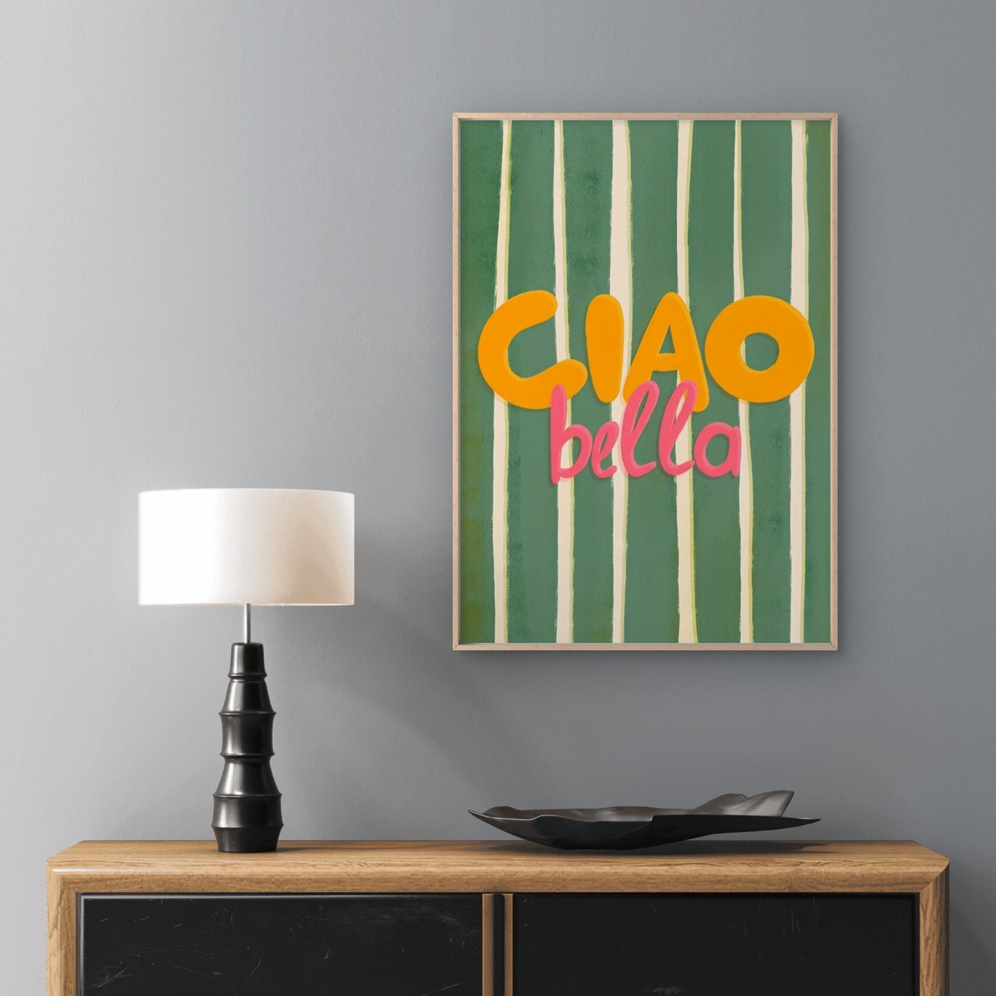 Vertical Sage Green & Ciao Bella Fashion Home Decor Premium Quality Poster Print Choose Your Sizes