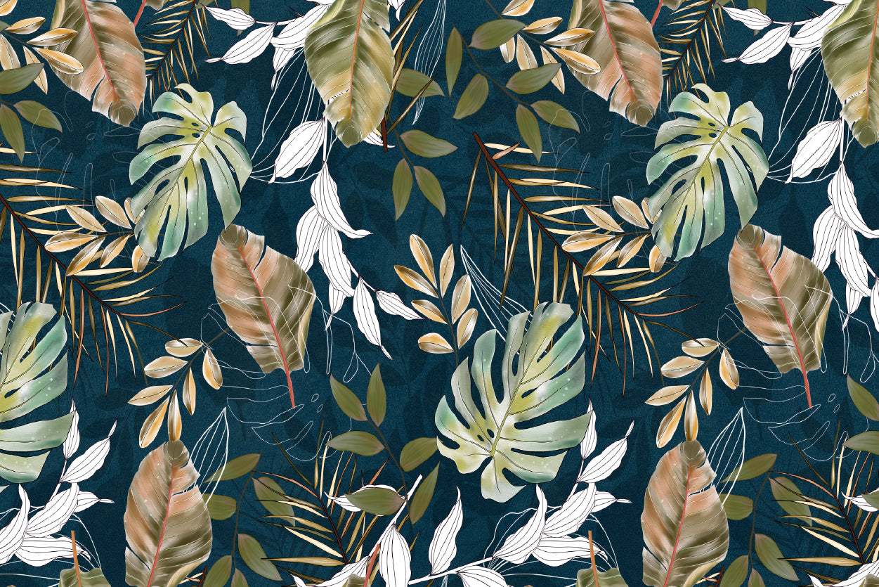 Beautiful Pattern of Tropical Leaves Home Decor Premium Quality Poster Print Choose Your Sizes - Bella Home Decor