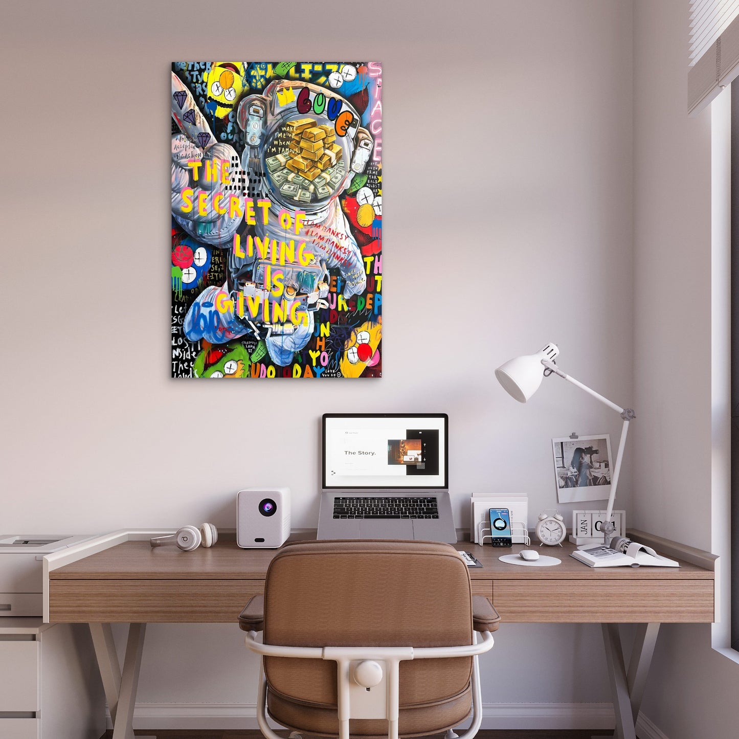 Interstellar Wealth Graffiti Mashup 40x60cm Metal Print Ready to Hang