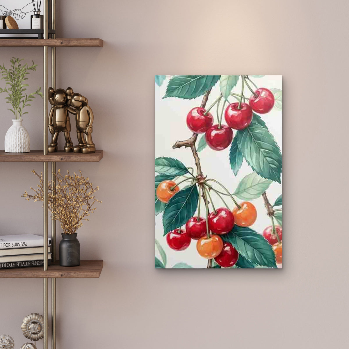 Branch Red Fruit Metal Print Ready to Hang
