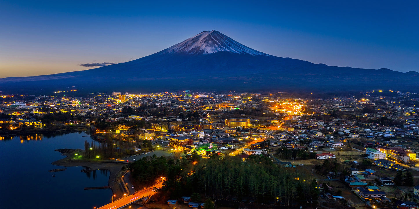Fuji Mountains Fujikawaguchiko City Japan Wall Art Canvas Office Home Room Framed 120x60cm