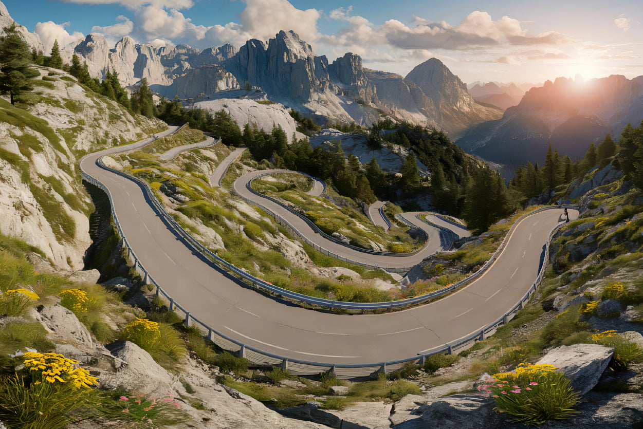 Mountain Road in the Mountains Home Decor Premium Quality Poster Print Choose Your Sizes - Bella Home Decor