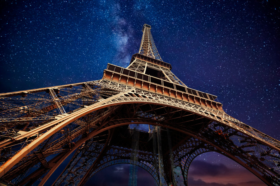 Eiffel Tower Under a Starr Sky Home Decor Premium Quality Poster Print Choose Your Sizes - Bella Home Decor