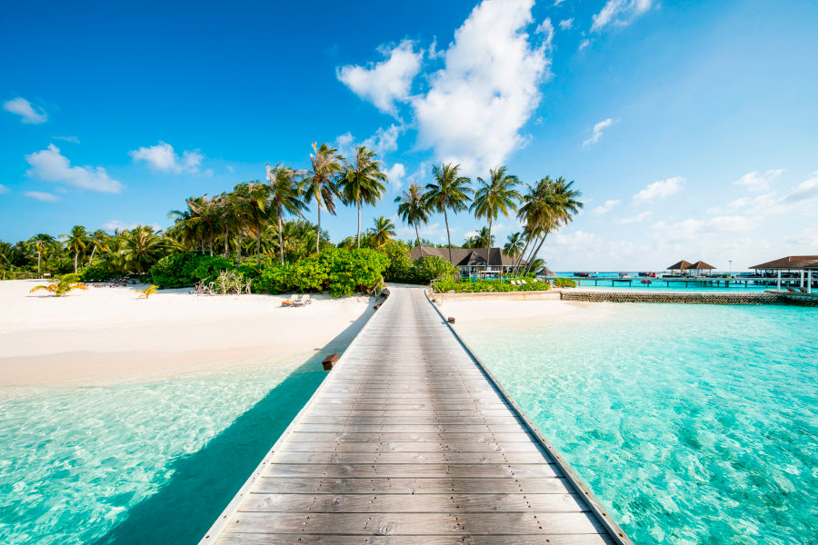 Tropical Island with Beautiful Beach Home Decor Premium Quality Poster Print Choose Your Sizes - Bella Home Decor