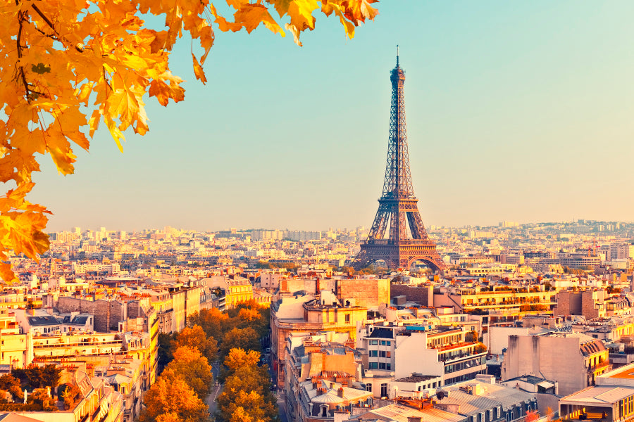 Eiffel Tower At Sunset, Paris, France Home Decor Premium Quality Poster Print Choose Your Sizes - Bella Home Decor
