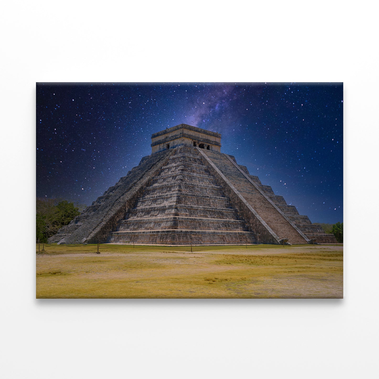 Kukulcan Pyramid at Night Wall Art Decor 100% Australian Made - Bella Home Decor