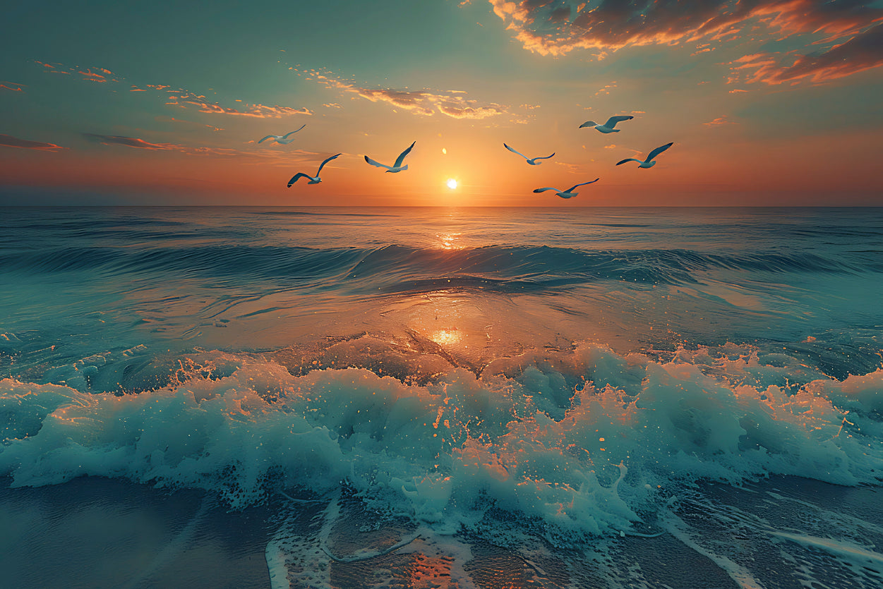 Sunset on the Beach View Print 100% Australian Made - Bella Home Decor