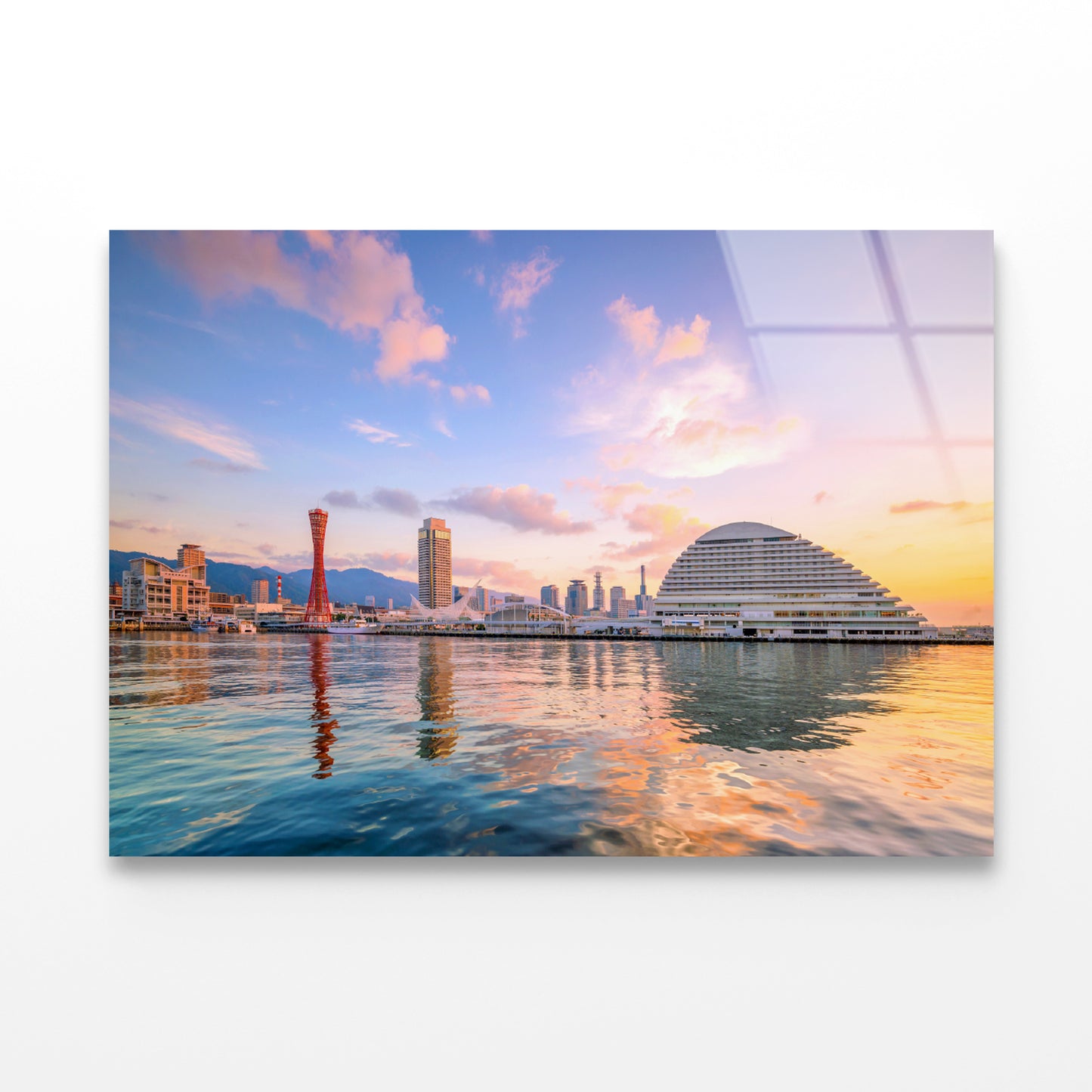 Kobe City in Morning with Sky Acrylic Glass Print Tempered Glass Wall Art 100% Made in Australia Ready to Hang - Bella Home Decor