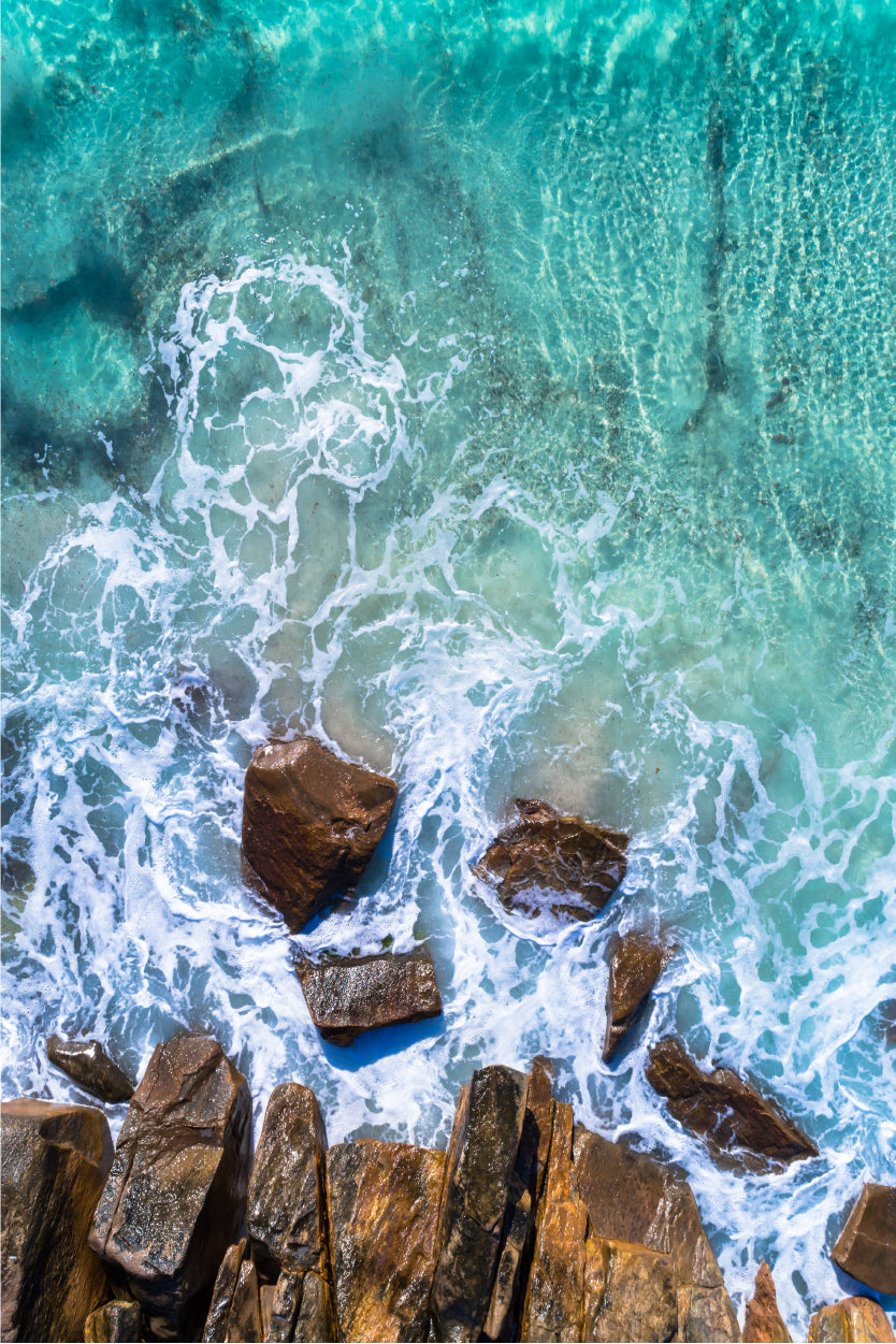 Ocean Shoreline Meelup Rocks Eagle Bay Australia Wall Art Decor 100% Australian Made