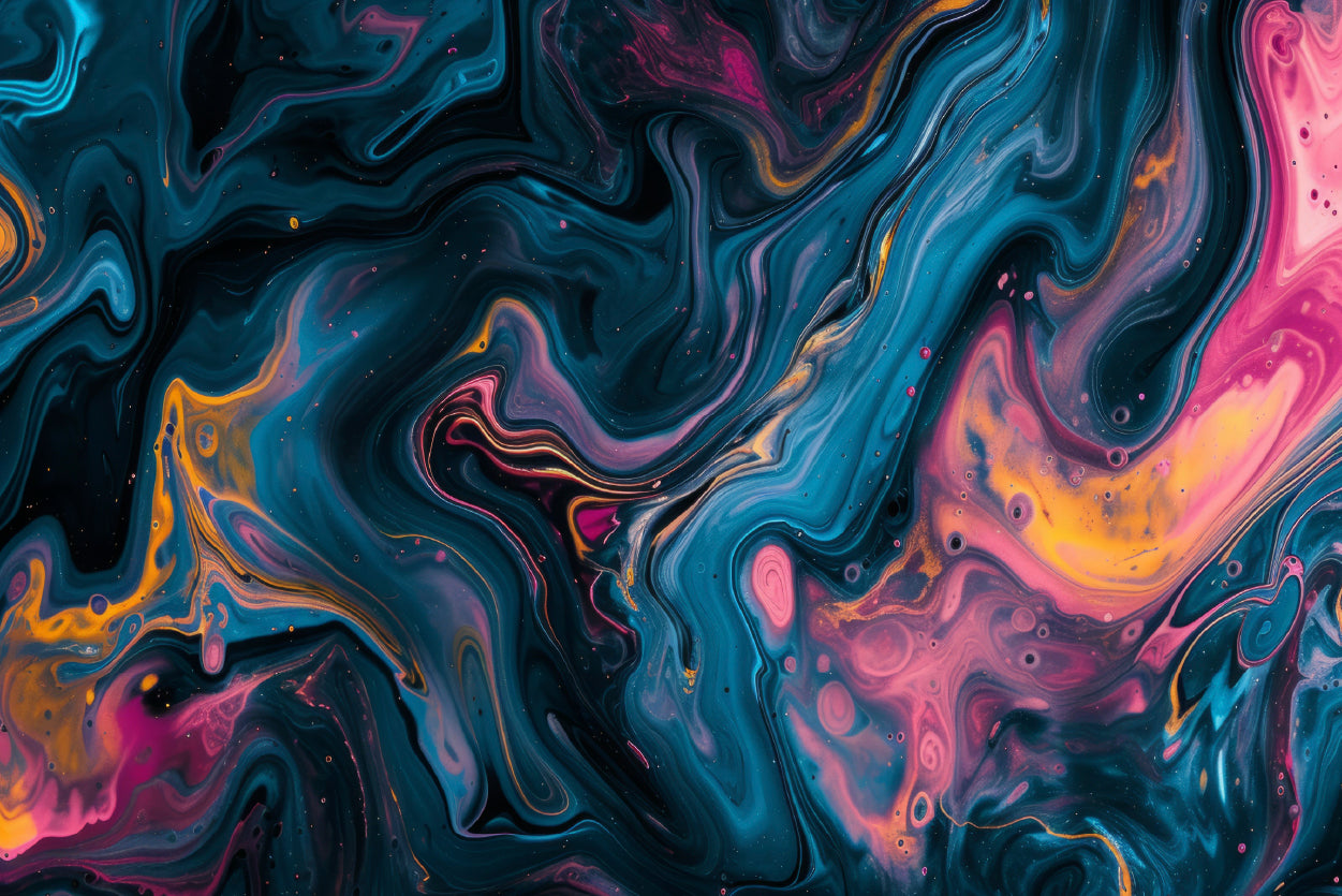 Colorful Waves Abstract Print 100% Australian Made - Bella Home Decor