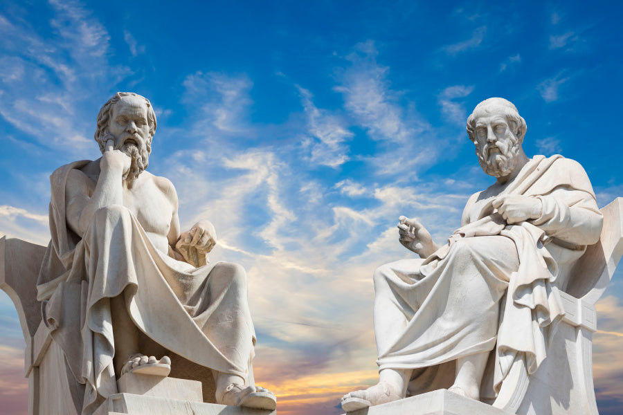 Plato And Socrates, The Greatest Ancient Greek Philosophers Wall Art Decor 100% Australian Made - Bella Home Decor