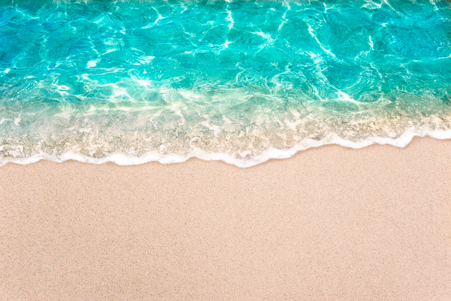 Soft Blue Ocean Wave or Clear Sea on Clean Sandy Beach Home Decor Premium Quality Poster Print Choose Your Sizes - Bella Home Decor