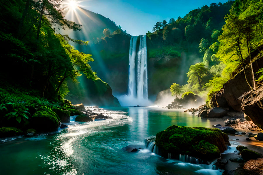 Waterfall In Plitvice National Park Wall Art Decor 100% Australian Made - Bella Home Decor
