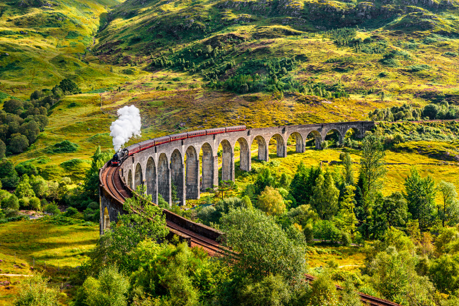 Glenfinnan Railway Viaduct in Scotland Wall Art Decor 100% Australian Made - Bella Home Decor