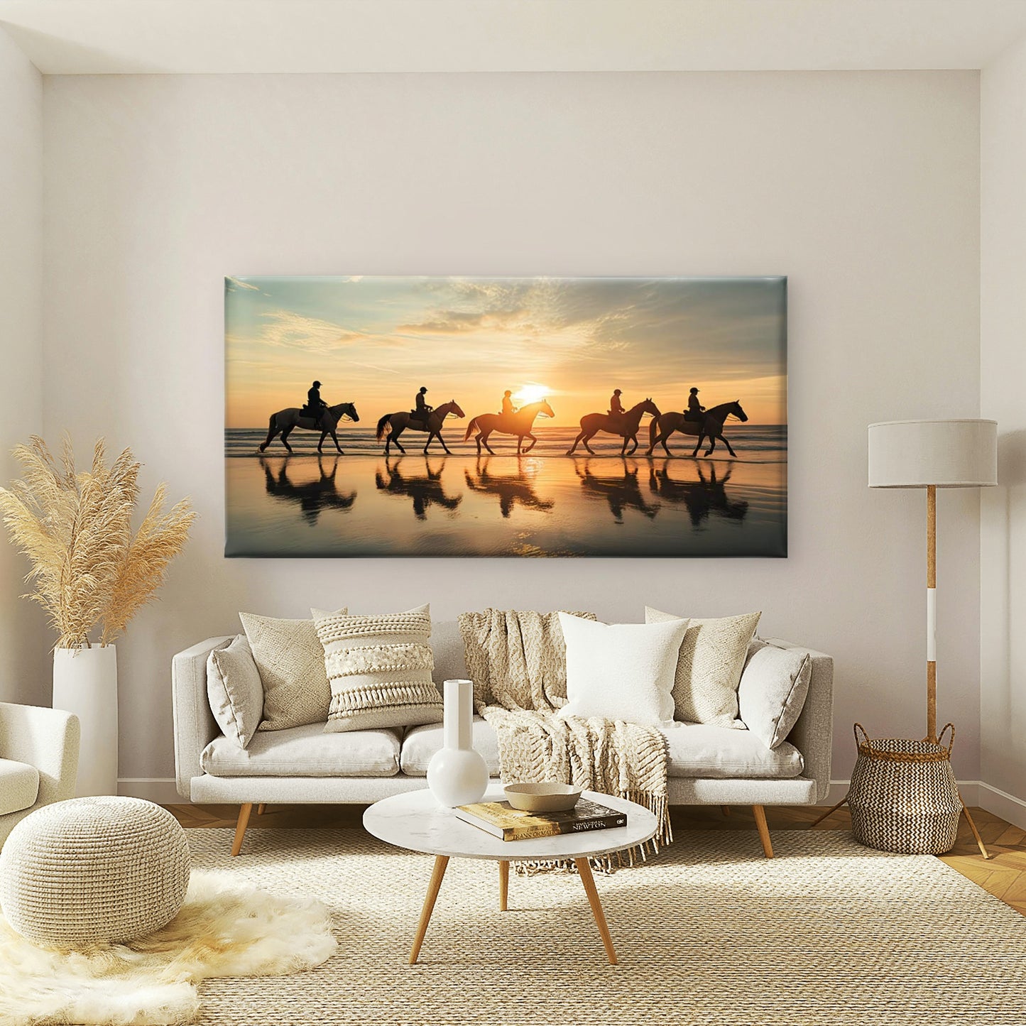 Riding Toward The Sun Wall Art Canvas Office Home Room Framed 120x60cm - Bella Home Decor