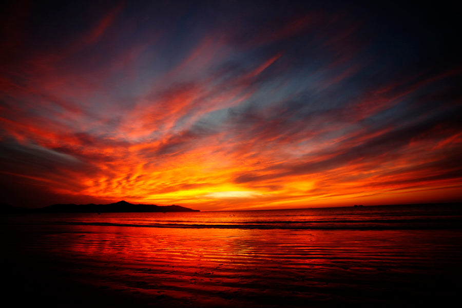 Red, Orange, And Yellow Sunset in Costa Rica Home Decor Premium Quality Poster Print Choose Your Sizes - Bella Home Decor