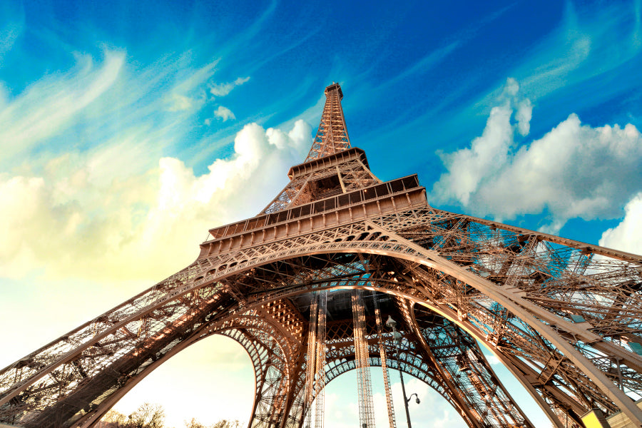 Beautiful View of Eiffel Tower with Sky Sunset Paris Wall Art Decor 100% Australian Made - Bella Home Decor