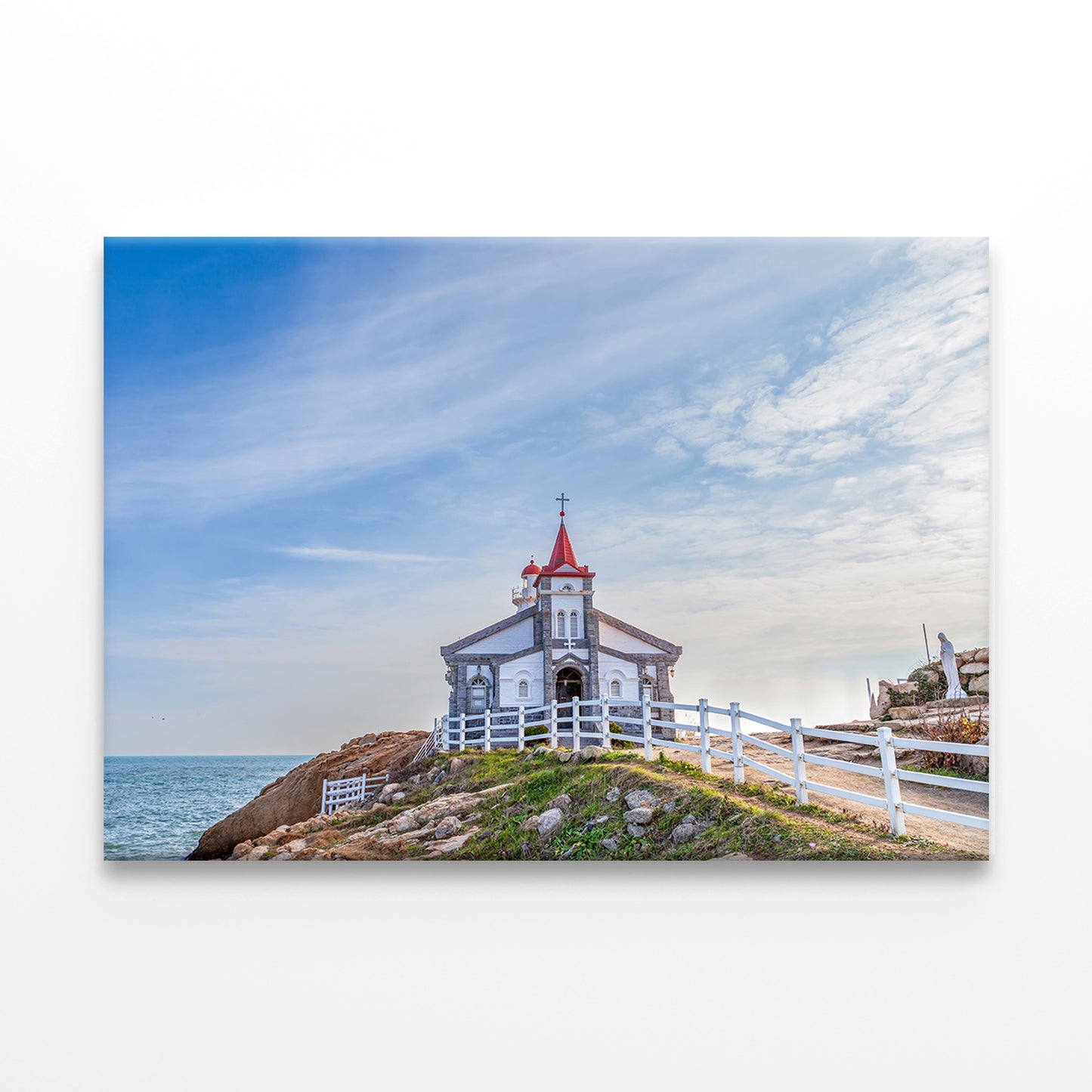 Sea View of Gijang Cathedral, Busan Wall Art Decor 100% Australian Made - Bella Home Decor
