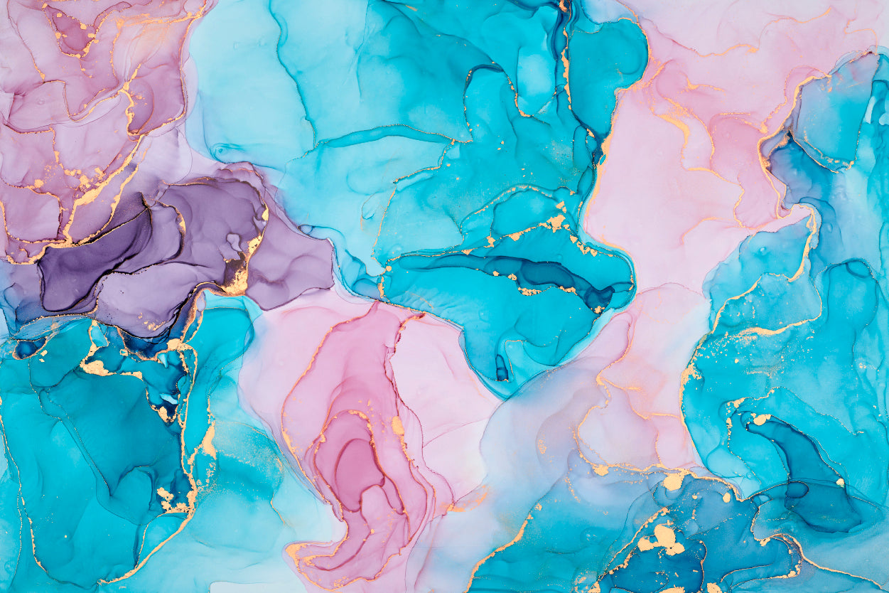 Pink Blue Natural Luxury Abstract Fluid Art Painting in Alcohol Ink Technique Acrylic Glass Print Tempered Glass Wall Art 100% Made in Australia Ready to Hang