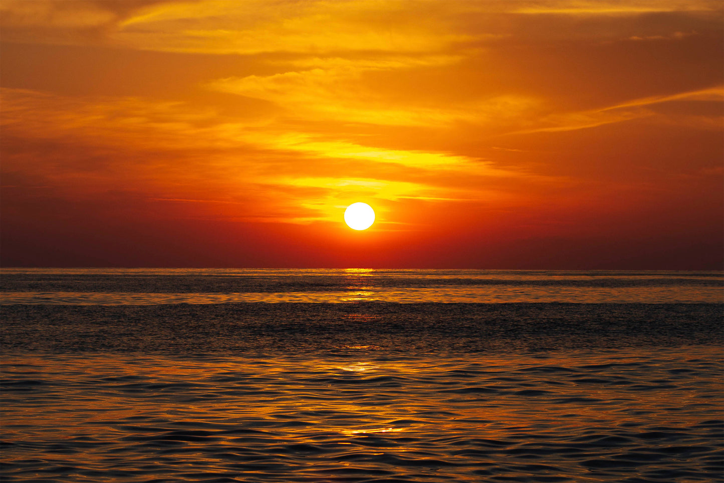 Ocean Sunset Orange Horizon Wall Art Decor 100% Australian Made - Bella Home Decor