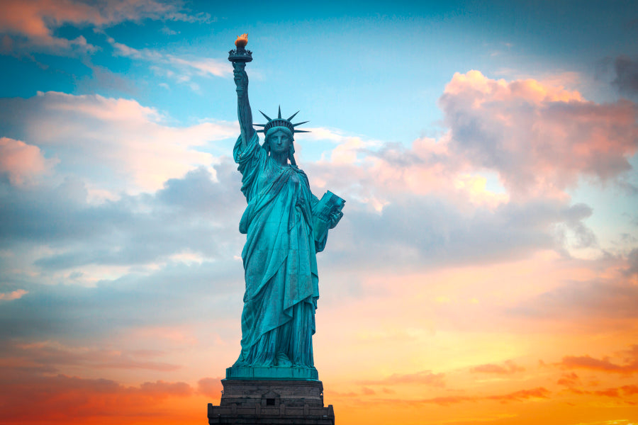 Statue Of Liberty In New York, USA Home Decor Premium Quality Poster Print Choose Your Sizes - Bella Home Decor