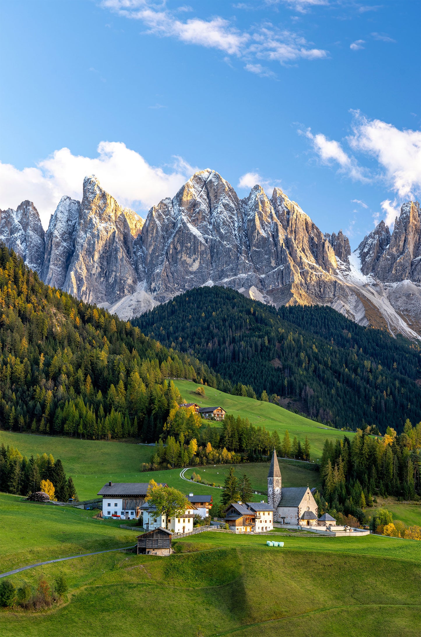 Dolomites Alps Italy Village 60x90cm Metal Print Ready to Hang