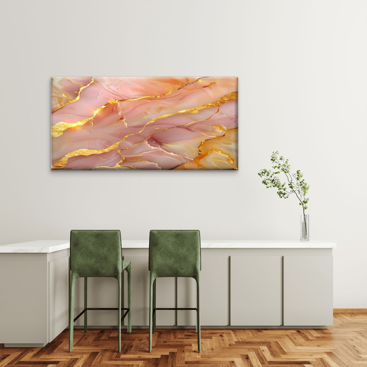 Abstract Pastel Pink Agate Wall Art Canvas Office Home Room Framed 120x60cm