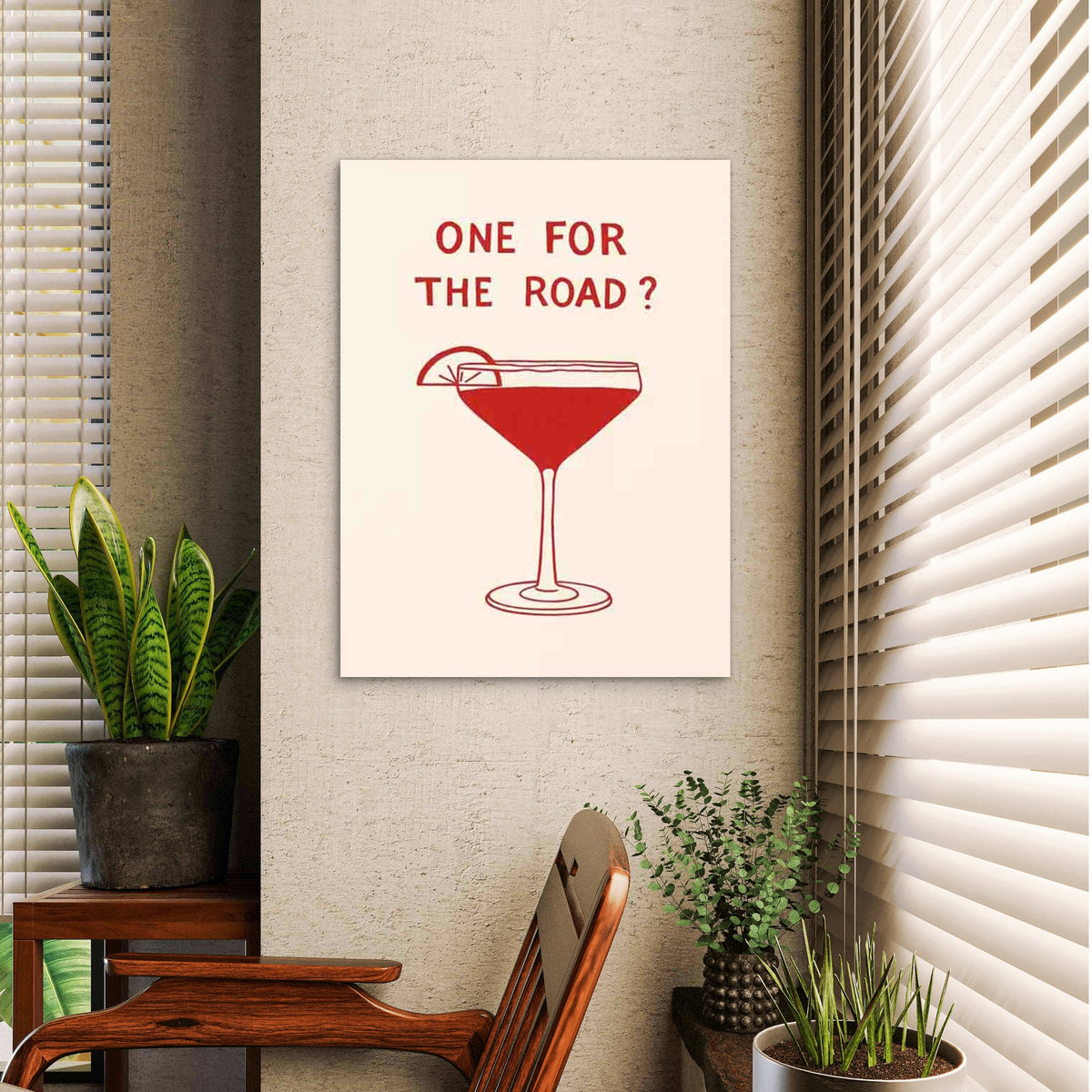Modern Retro Cocktail Art 40x60cm Metal Print Ready to Hang