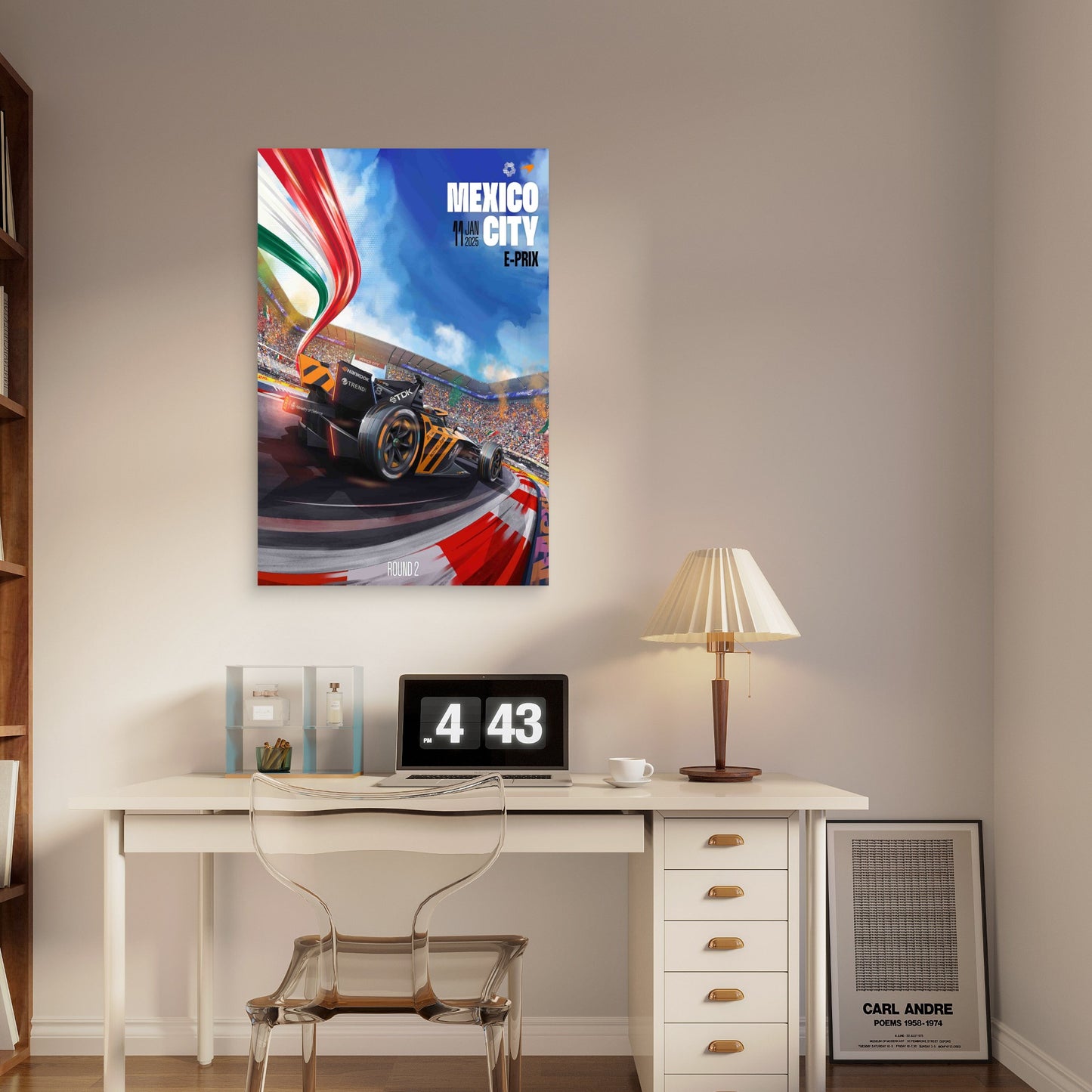 Stadium Racing Circuit 40x60cm Metal Print Ready to Hang
