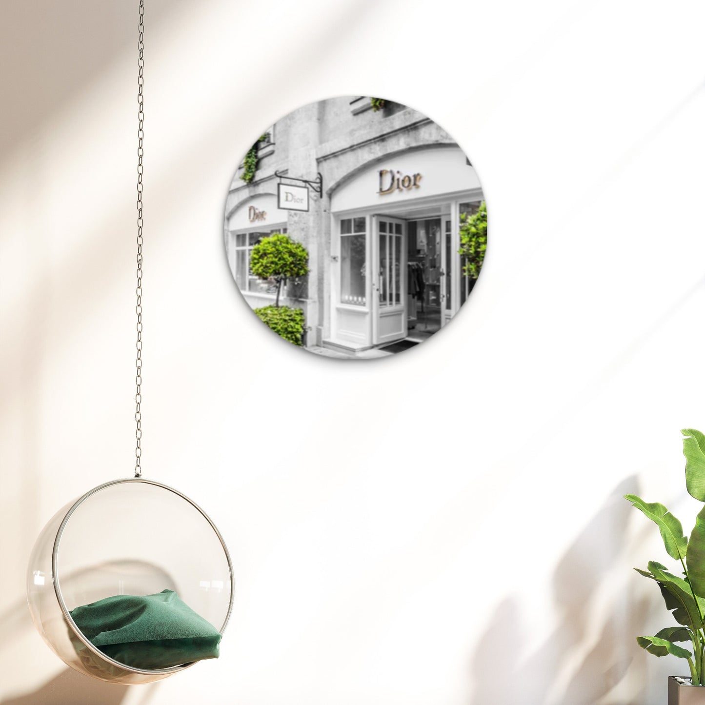 Fashion Store in City Acrylic Glass Rounded Print Tempered Glass Wall Art 100% Made in Australia Ready to Hang