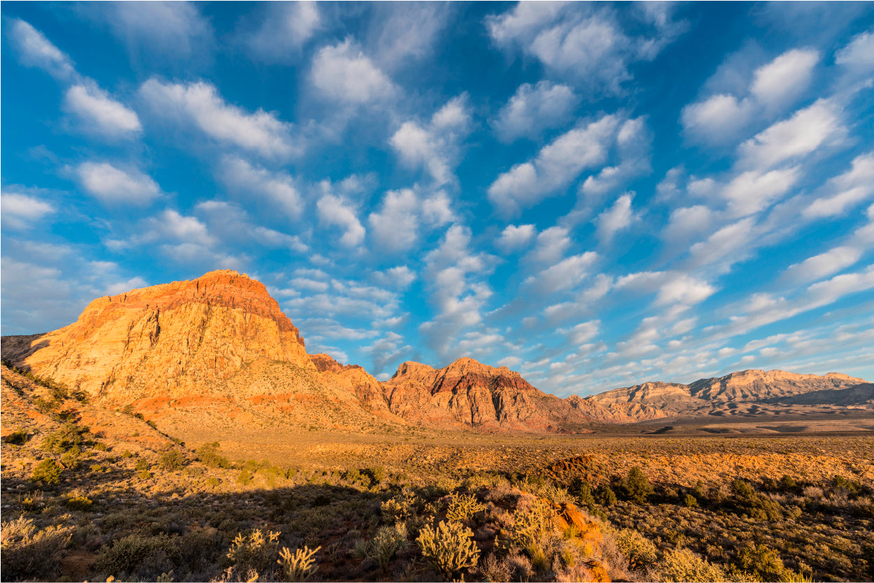 Early Morning Light With Partly Cloudy Sky Nevada Home Decor Premium Quality Poster Print Choose Your Sizes - Bella Home Decor