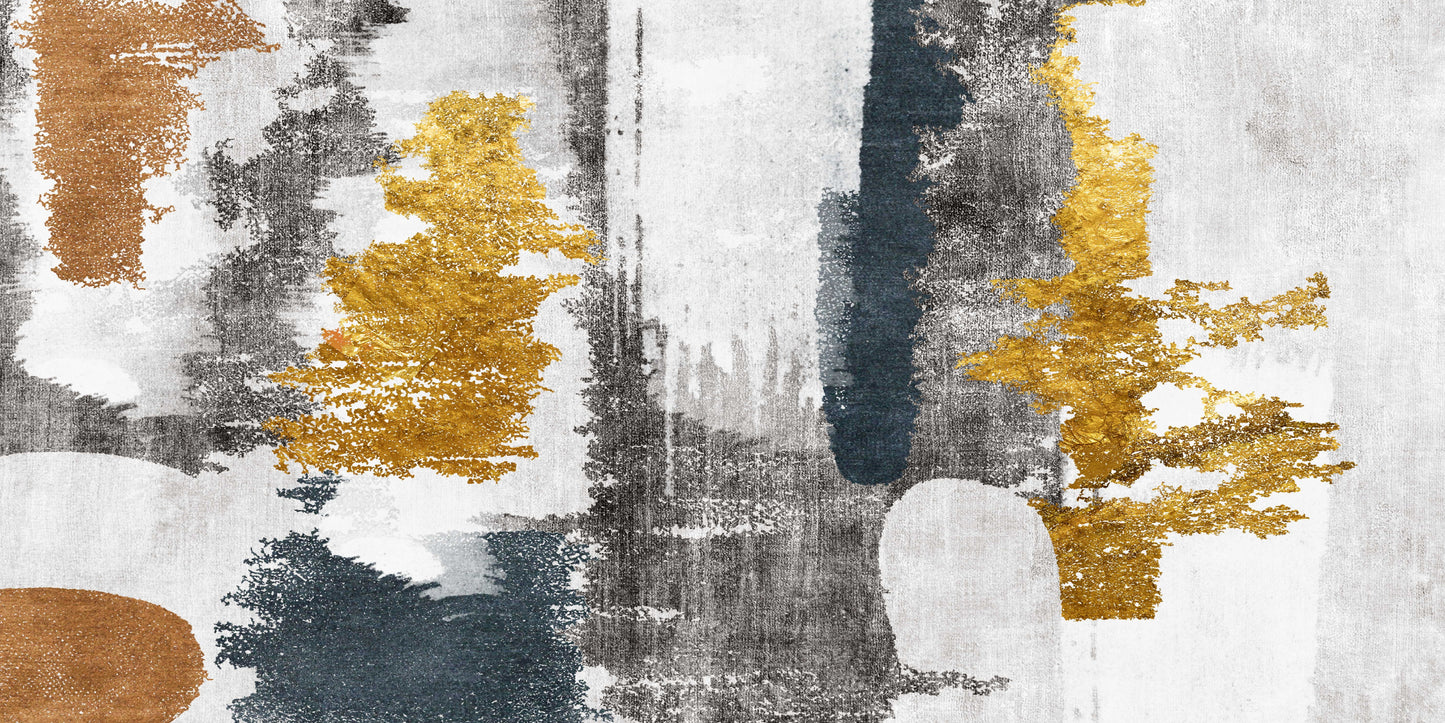 Gold Leaf Texture Canvas Wall Art Canvas Office Home Room Framed 120x60cm - Bella Home Decor
