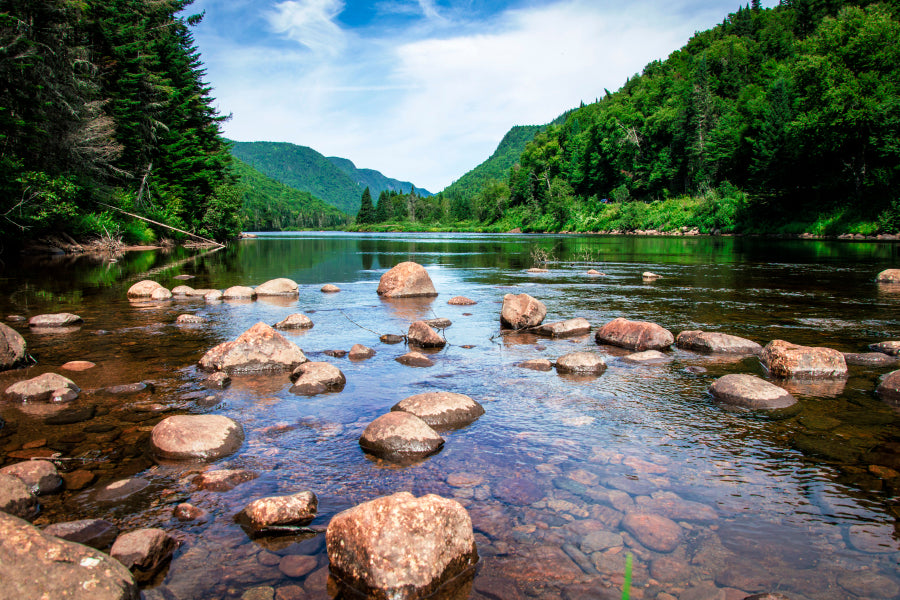 View Of Jacques Cartier River in Jacques Cartier National Park in Quebec Home Decor Premium Quality Poster Print Choose Your Sizes - Bella Home Decor
