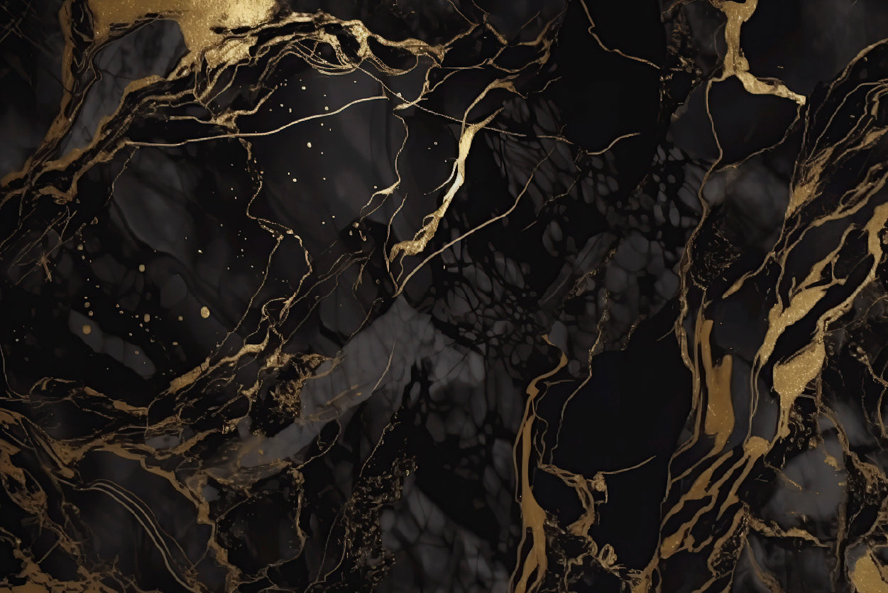 Elegant Black and Gold Marble Art Home Decor Premium Quality Poster Print Choose Your Sizes - Bella Home Decor