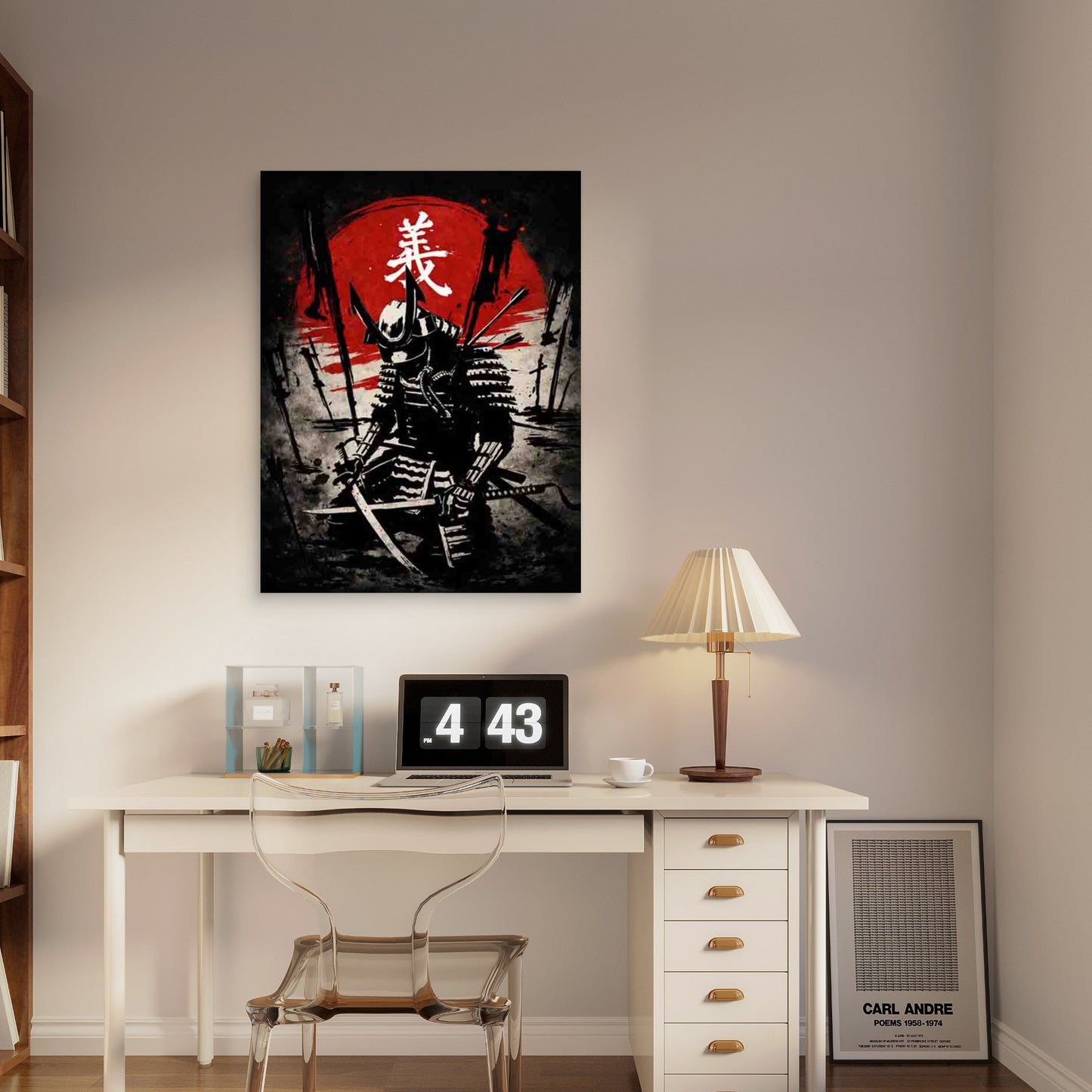 Modern Samurai Warrior 40x60cm Metal Print Ready to Hang