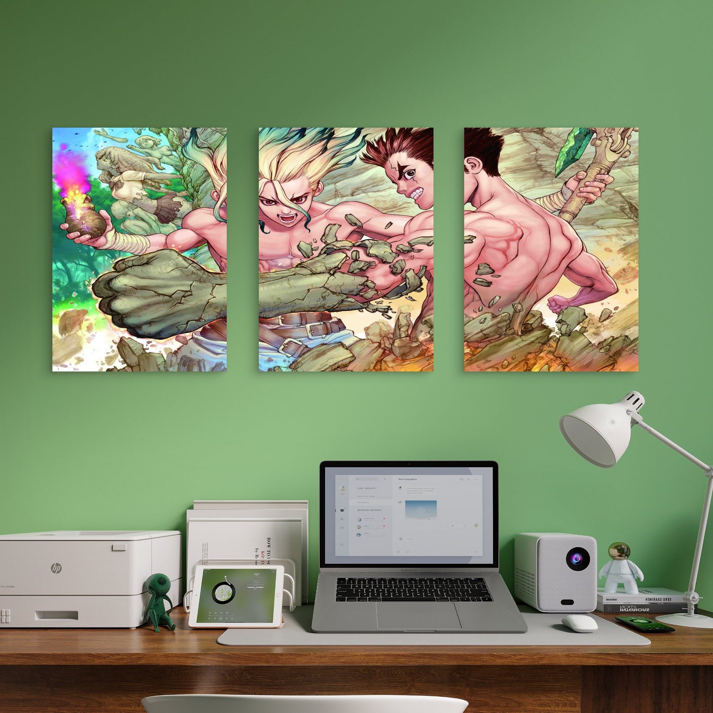 3pcs Stone Apocalypse Sorcery Metal Print Ready to Hang Art