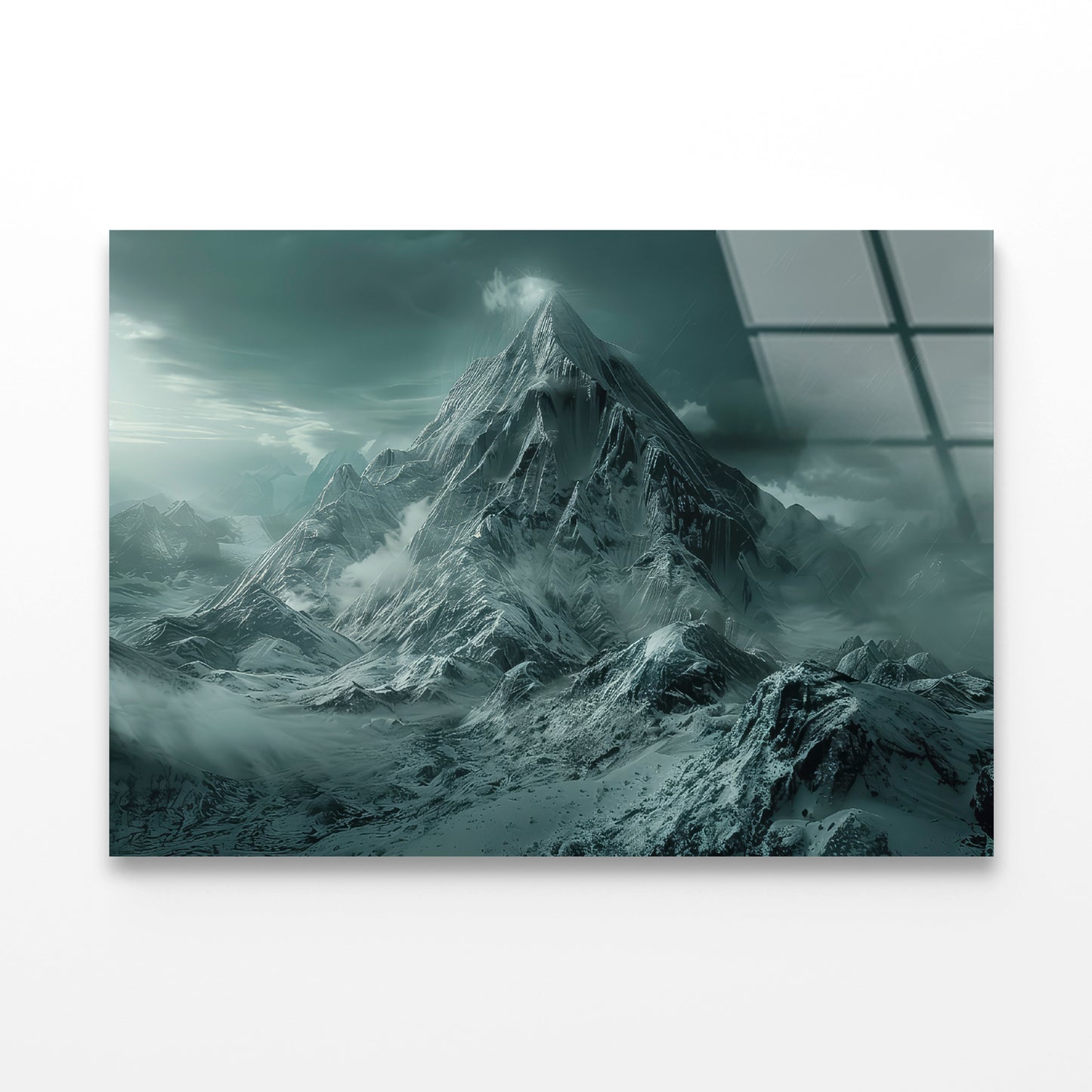 View of Large Wave Crashing Acrylic Glass Print Tempered Glass Wall Art 100% Made in Australia Ready to Hang - Bella Home Decor