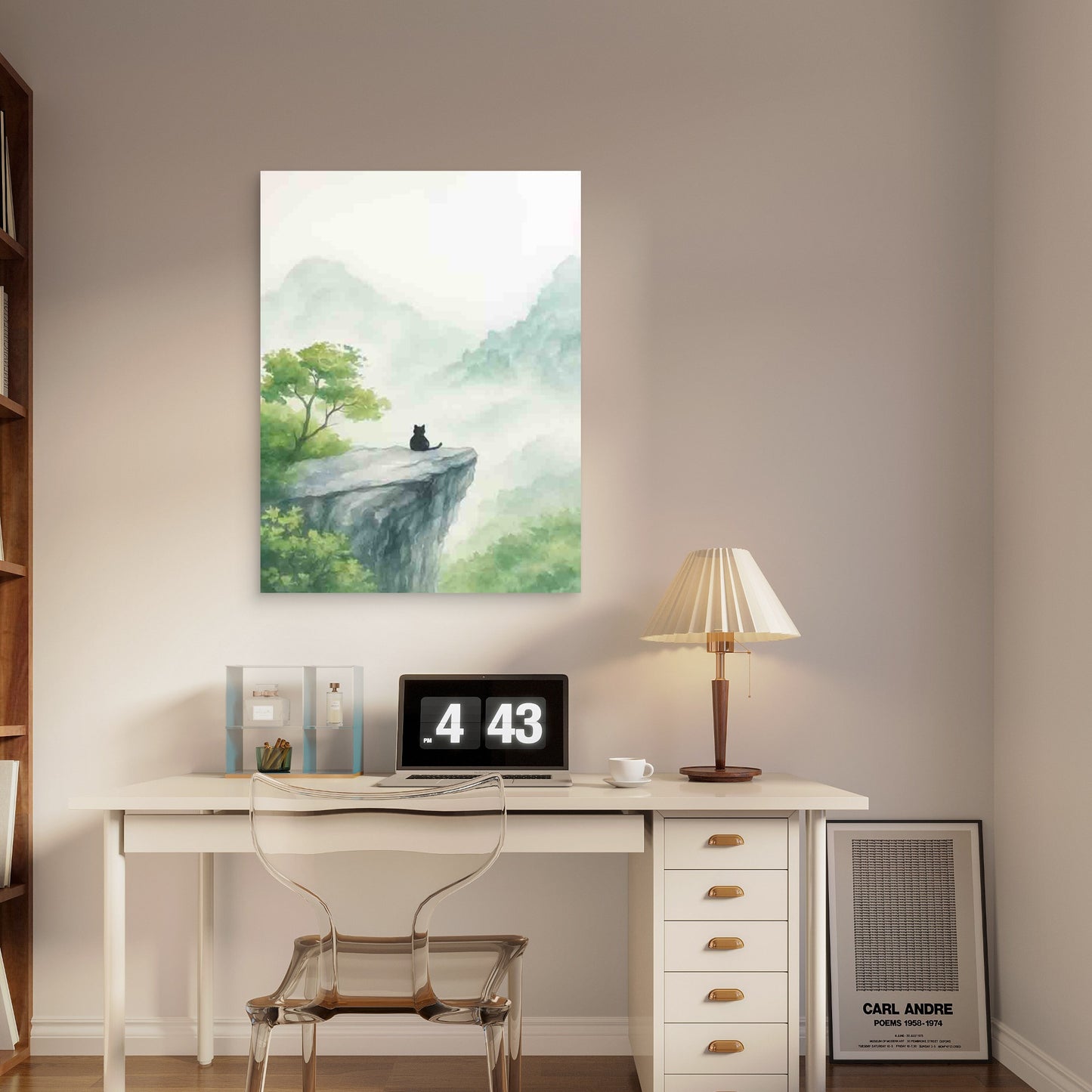 Featuring a Mountain Cat 40x60cm Metal Print Ready to Hang