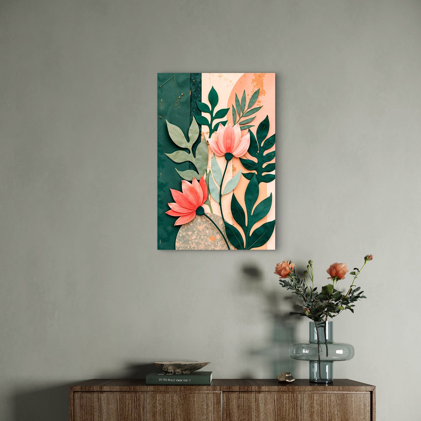 Pink Lotus Flower Botanical Abstract 40x60cm Metal Print Ready to Hang