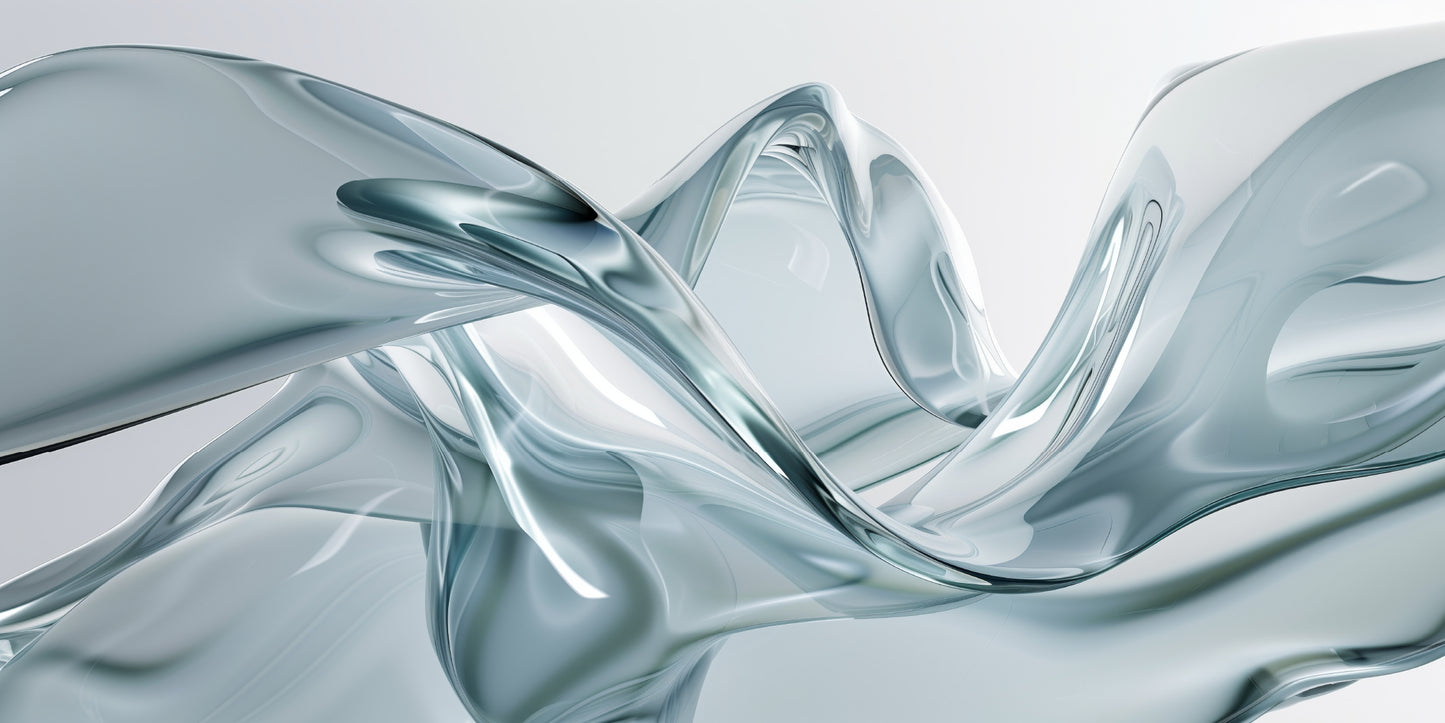 Liquid Glass Wave Flow Wall Art Canvas Office Home Room Framed 120x60cm - Bella Home Decor