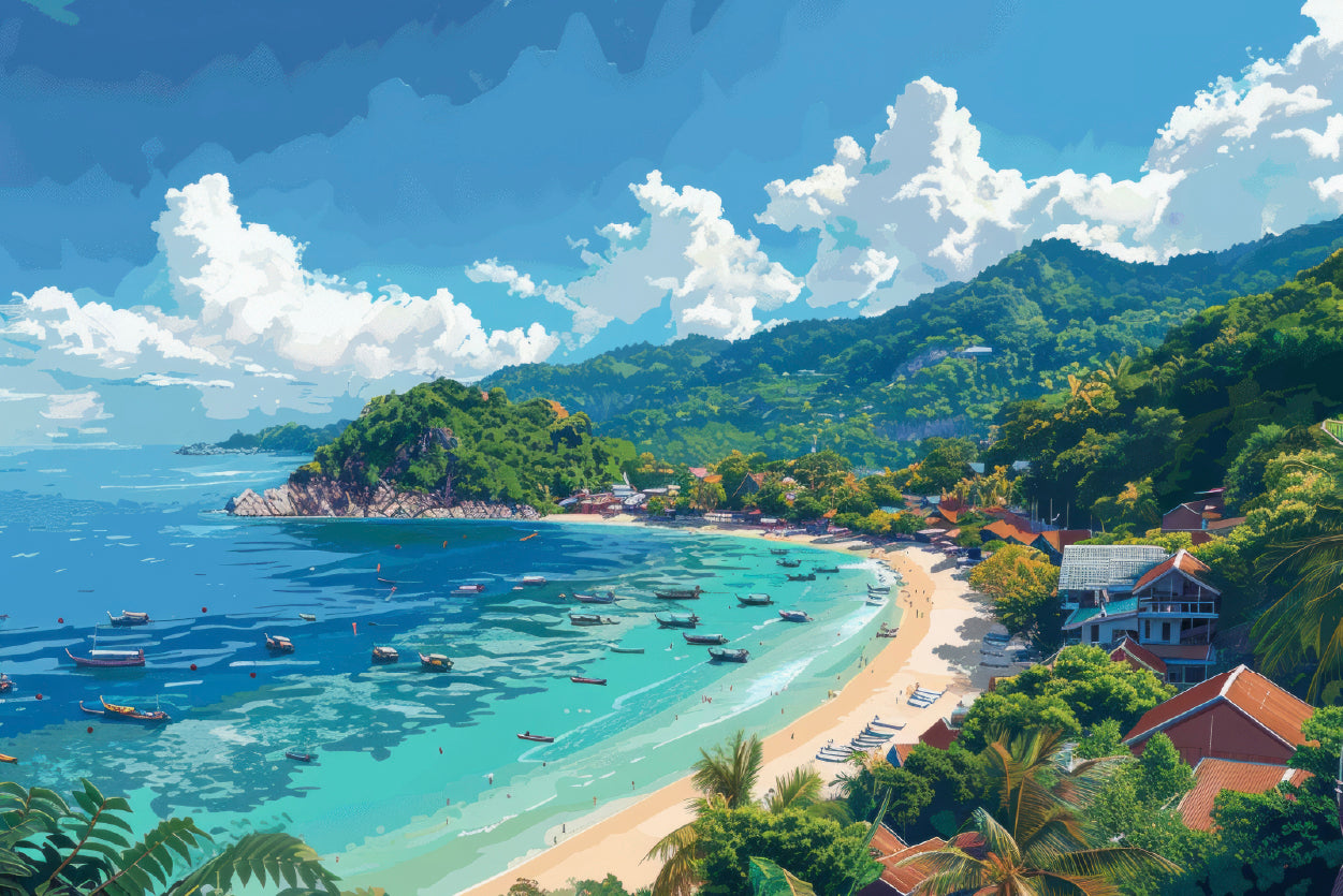 Tropical Beach Paradise with Clear Water & Nature Home Decor Premium Quality Poster Print Choose Your Sizes - Bella Home Decor