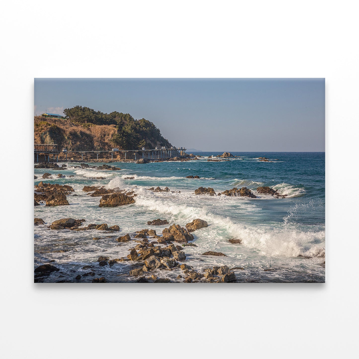 Coastal Monorail on the Sea: Wall Art Decor 100% Australian Made - Bella Home Decor