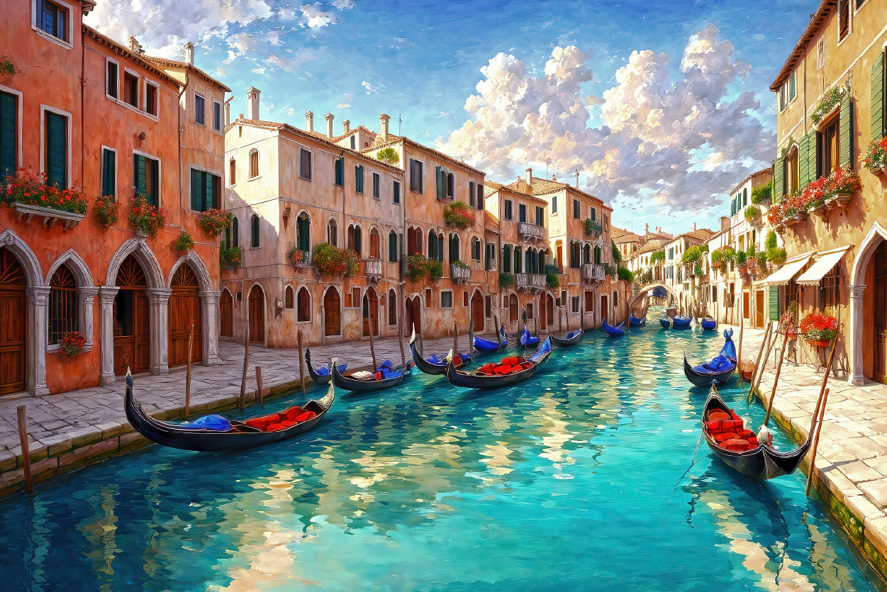 Body of Water with Boats, Buildings Home Decor Premium Quality Poster Print Choose Your Sizes - Bella Home Decor