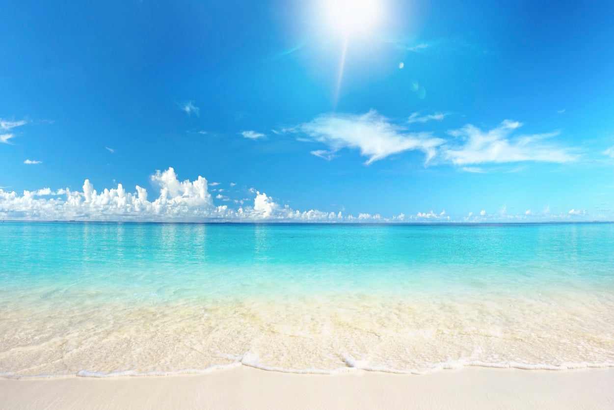 Sandy Beach with White Sand View Home Decor Premium Quality Poster Print Choose Your Sizes - Bella Home Decor
