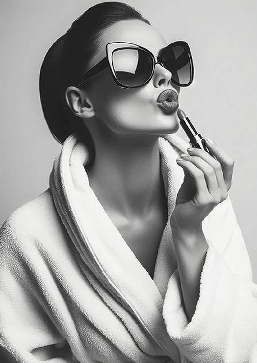 Black & White Lipstick Woman Fashion Home Decor Premium Quality Poster Print Choose Your Sizes - Bella Home Decor