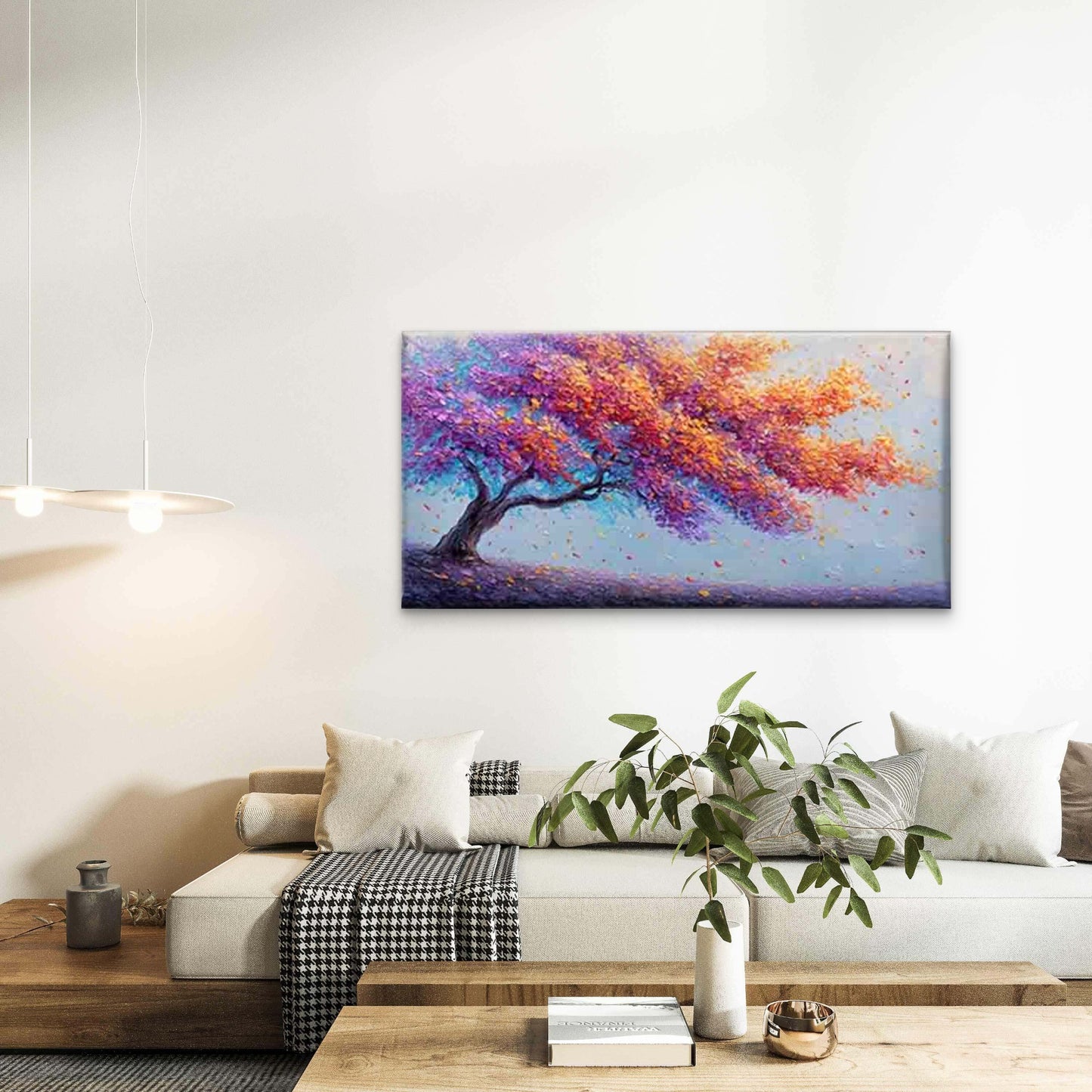 Colorful Autumn Breeze Wall Art Canvas Office Home Room Framed 120x60cm - Bella Home Decor